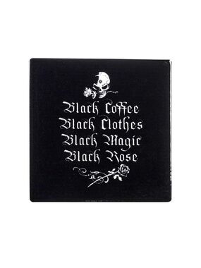 New! Alchemy Of England (Alchemy Gothic) Black Coffee, Black Clothes Coaster